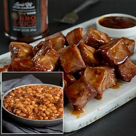 Kansas City Steaks 2lb Burnt Ends, 16oz Beans & 20.5oz BBQ Sauce