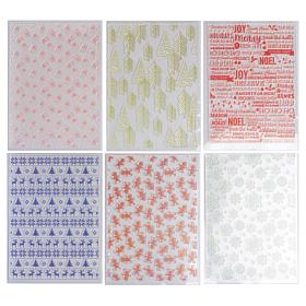 Kingston Crafts 5" x 7" Holiday Background Stamps - Set of 6