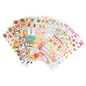 Kingston Crafts All Through the Year Puffy Sticker Kit - Set of 646