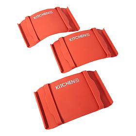 Kitchen HQ 3-piece Silicone Gripper Mitt Set
