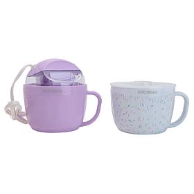 Kitchen HQ Ice Cream Maker with (2) 1 Pint Insulated Bowls   
