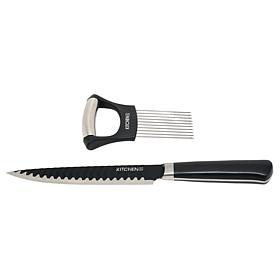 Kitchen HQ Wavy Edge All-Purpose Knife with Holder