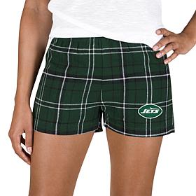 Ladies 100% Cotton Flannel Lounge Shorts with Heat Transfer