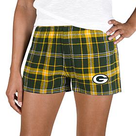 Ladies 100% Cotton Flannel Lounge Shorts with Heat Transfer