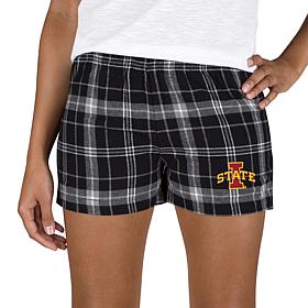 Ladies 100% Cotton Flannel Lounge Shorts with Heat Transfer