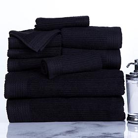 Lavish Home 100% Cotton Ribbed 10-piece Towel Set