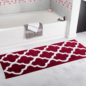 Lavish Home 100% Cotton Trellis Bathroom Mat - 2' x 5'