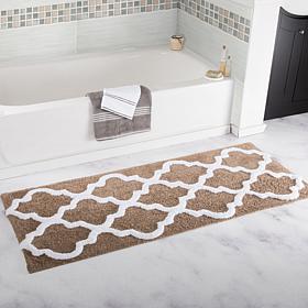 Lavish Home 100% Cotton Trellis Bathroom Mat - 2' x 5'