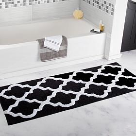 Lavish Home 100% Cotton Trellis Bathroom Mat - 2' x 5'