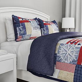 Lavish Home 3pc Patriotic Americana Quilt Set - King