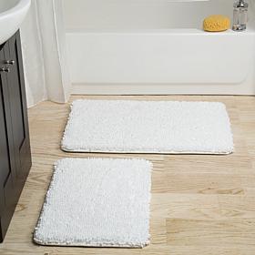 Lavish Home Memory Foam Shag 2-piece Bath Mat Set