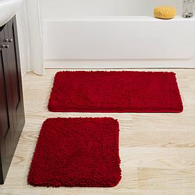 Lavish Home Memory Foam Shag 2-piece Bath Mat Set