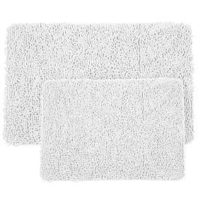 Lavish Home Memory Foam Shag 2-piece Bath Mat Set