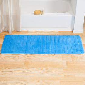 Lavish Home Memory Foam Striped  Bath Mat - 24" x 60"