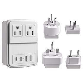 LAX Gadgets 2-Outlet and 4-USB Travel Surge Protector