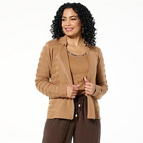 LB70 by Lloyd Boston Go To Moto Sweater Cardigan