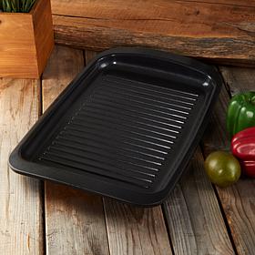 Leo Graphite Ceramic Grill Plate with Handles