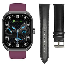 Letsfit E46 Black Bezel Smartwatch with Extra Band