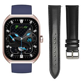Letsfit E46 Rose Bezel Smart Watch with Extra Band