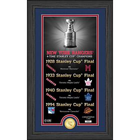 Limited Edition NY Rangers 12" x 20" Frame with Bronze Coin