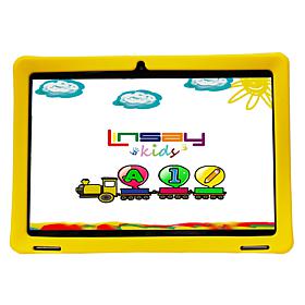 LINSAY 10.1" Octa Core 128GB Tablet Bundle with Red Kids Defender Case
