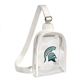 Littlearth NCAA Michigan State Spartans 3D Logo Clear Mini Sling