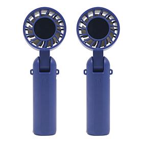 Living Glow 2-Pack Portable Rechargeable Mini Fans