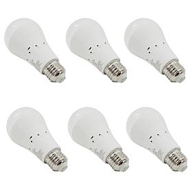 Living Glow 6-pack Multi-Socket Rechargeable LED Bulbs