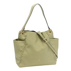 London Fog Amara Whipstitch Crossbody Strap Shopper Hobo Bag