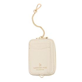 London Fog Pebble Texture Chain Detail Card Case