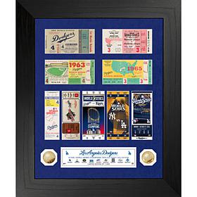Los Angeles Dodgers Deluxe 9x World Series Champions Ticket Frame