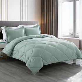 Lotus Home Bacteria Inhibiting Diamond Stitch Comforter Mini Set, King