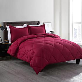 Lotus Home Bacteria Inhibiting Diamond Stitch Comforter Mini Set, Twin