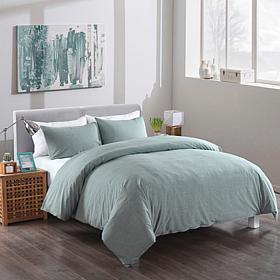 Lotus Home Messy Bed Washed Cotton Duvet Cover and Sham Set Full/Queen