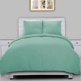Lotus Home Stayclean Bacteria-Reducing Microfiber Duvet Cover Mini Set