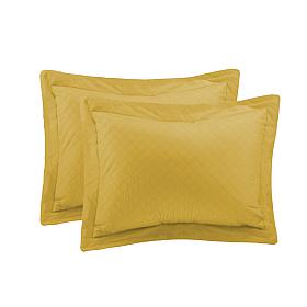 Lotus Home Stayclean Diamondesque Microfiber Quilted Shams