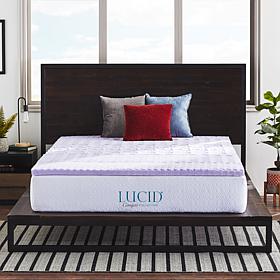 LUCID Comfort Collection 2" Zoned Lavender Memory Foam Topper - Twin