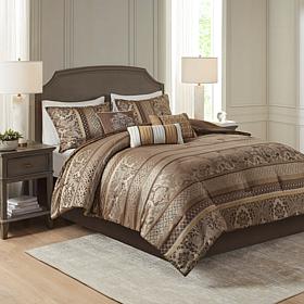 Madison Park Bellagio 7-piece Jacquard Comforter Set - Queen