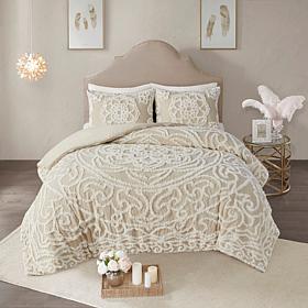 Madison Park Laetitia 3-pc Tufted Medallion Duvet Cover Set - K/Cal K