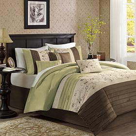 Madison Park Serene 7pc Comforter Set - Queen/Green