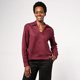 Mark & James by Badgley Mischka Lara Boxy Johnny Collar Crop Top