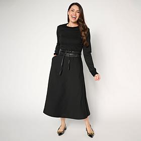 Mark & James by Badgley Mischka Odilia Crew Neck Combo Dress