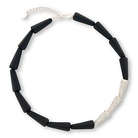 Marla Wynne Occasions Connections Crystal and Black Triangle Necklace