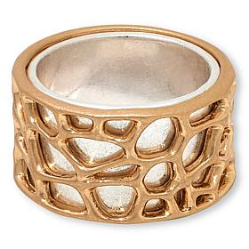 MarlaWynne Geometric Open Freeform Honeycomb Band Ring