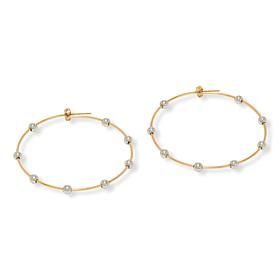 Marlyn by Marlyn Schiff Ball Station 2" Hoop Earrings
