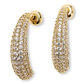 Marlyn by Marlyn Schiff Pavé J-Hoop Earrings