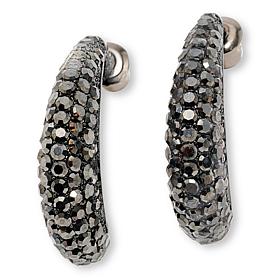 Marlyn by Marlyn Schiff Pavé J-Hoop Earrings