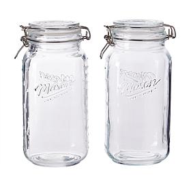 Mason Craft and More 2L Preserving Jars with Clamp Lids - Set of 2