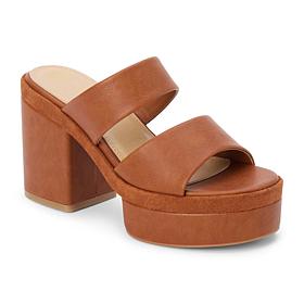 Matisse Two-Band Platform Sandal with Chunky Block Heel - Graham