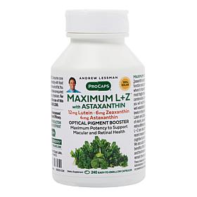 Maximum L + Z with
Astaxanthin - 240 Capsules